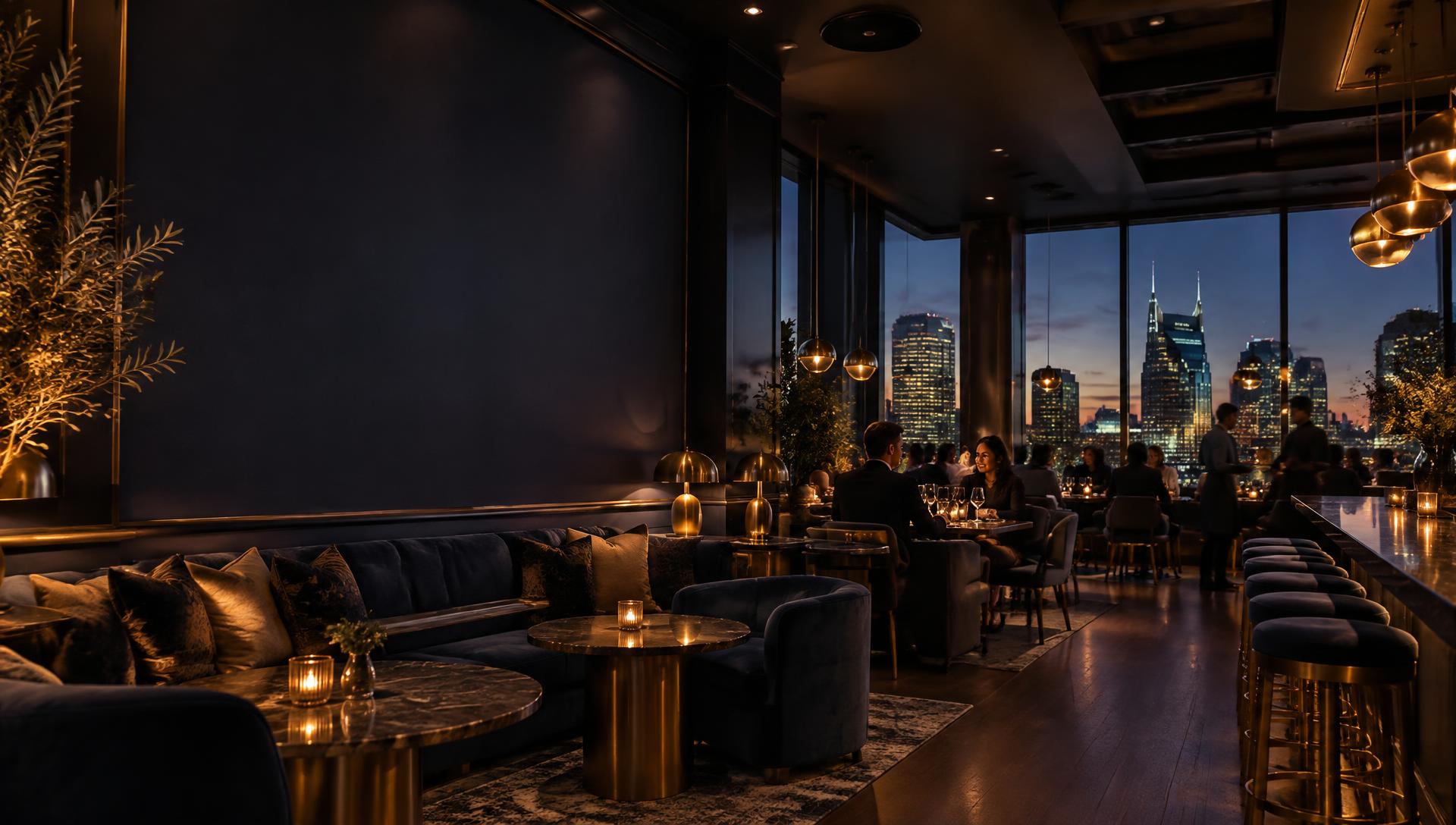 A sophisticated hospitality lounge using music to shape the guest experience